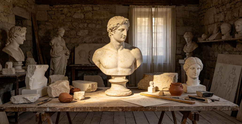 Scultura classica in marmo
